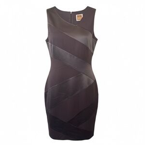 Nue by Shani Sleeveless Brown Sheath Dress